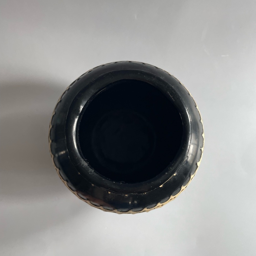 Vintage Mata Ortiz Sgraffito Pottery Vase with Etched Scallop Mexican Folkart - Picture 3 of 4